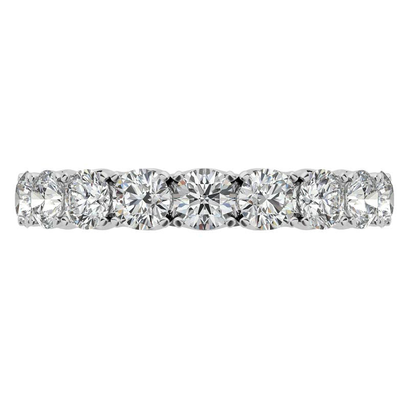 3.5mm Moissanite Round 4-Prong Eternity Ring