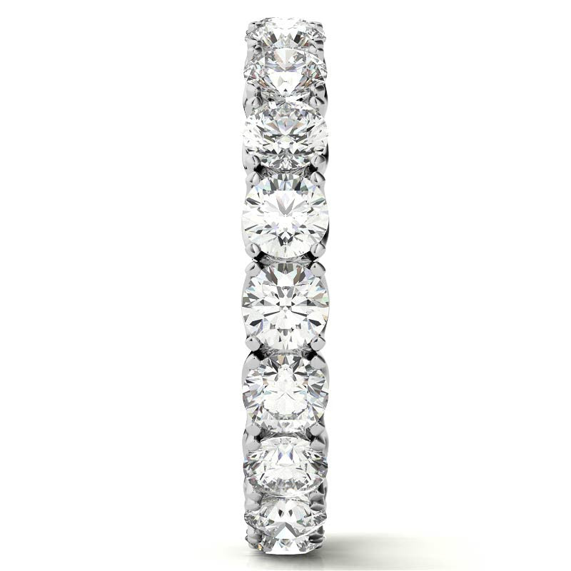 3.5mm Moissanite Round 4-Prong Eternity Ring