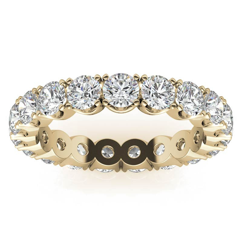 3.5mm Moissanite Round 4-Prong Eternity Ring