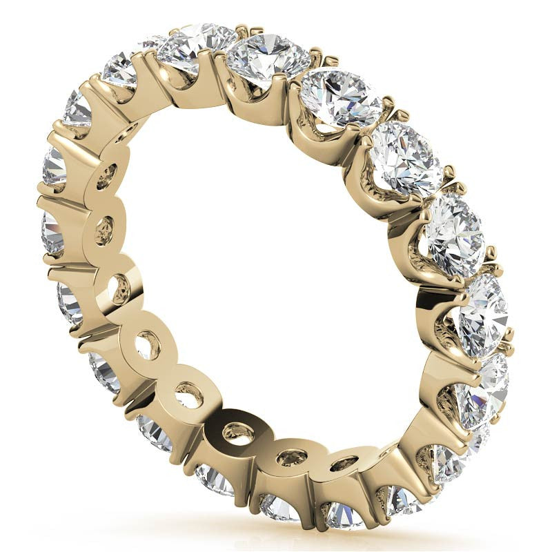 3.5mm Moissanite Round 4-Prong Eternity Ring