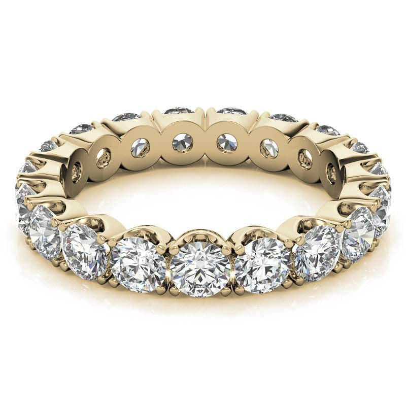 3.5mm Moissanite Round 4-Prong Eternity Ring