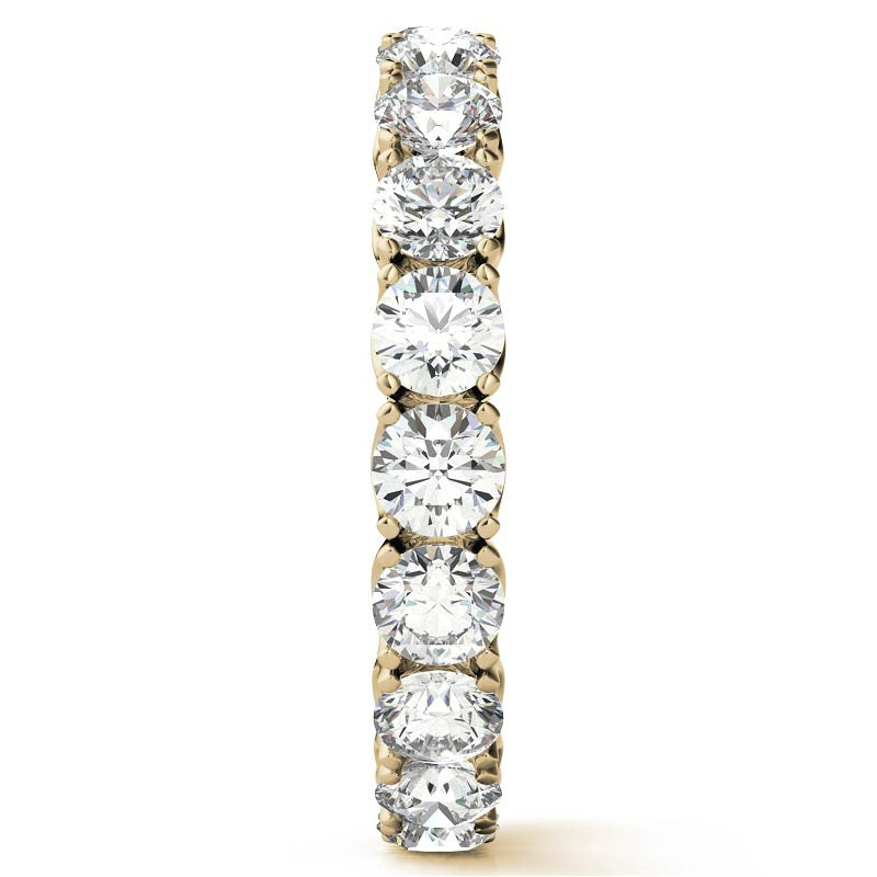 3.5mm Moissanite Round 4-Prong Eternity Ring