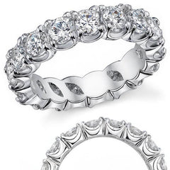 4.0mm Moissanite Round 4-Prong Eternity Ring