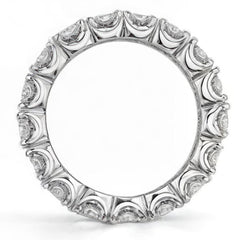 4.5mm Moissanite Round 4-Prong Eternity Ring