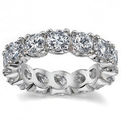 4.5mm Moissanite Round 4-Prong Eternity Ring