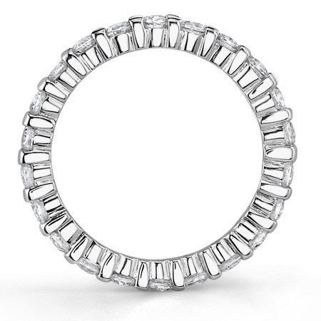 2.5mm Moissanite Round Bar Eternity Ring