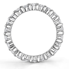 2.5mm Moissanite Round Bar Eternity Ring