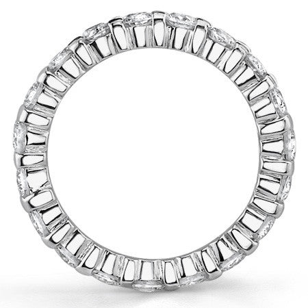 3.0mm Moissanite Round Bar Eternity Ring