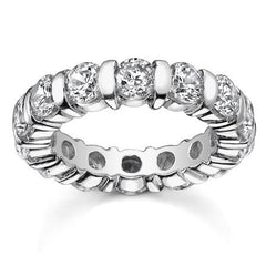 4.5mm Moissanite Round Bar Eternity Ring