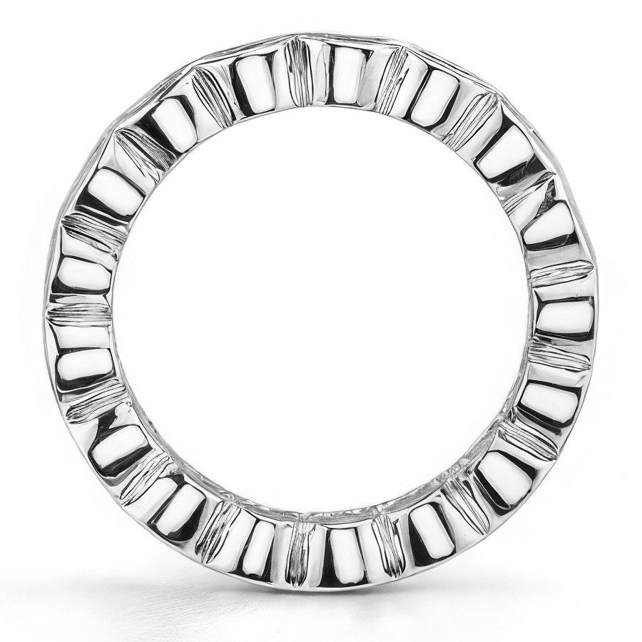 3.0mm Moissanite Round Bezel Eternity Ring