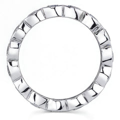 3.5mm Moissanite Round Bezel Eternity Ring