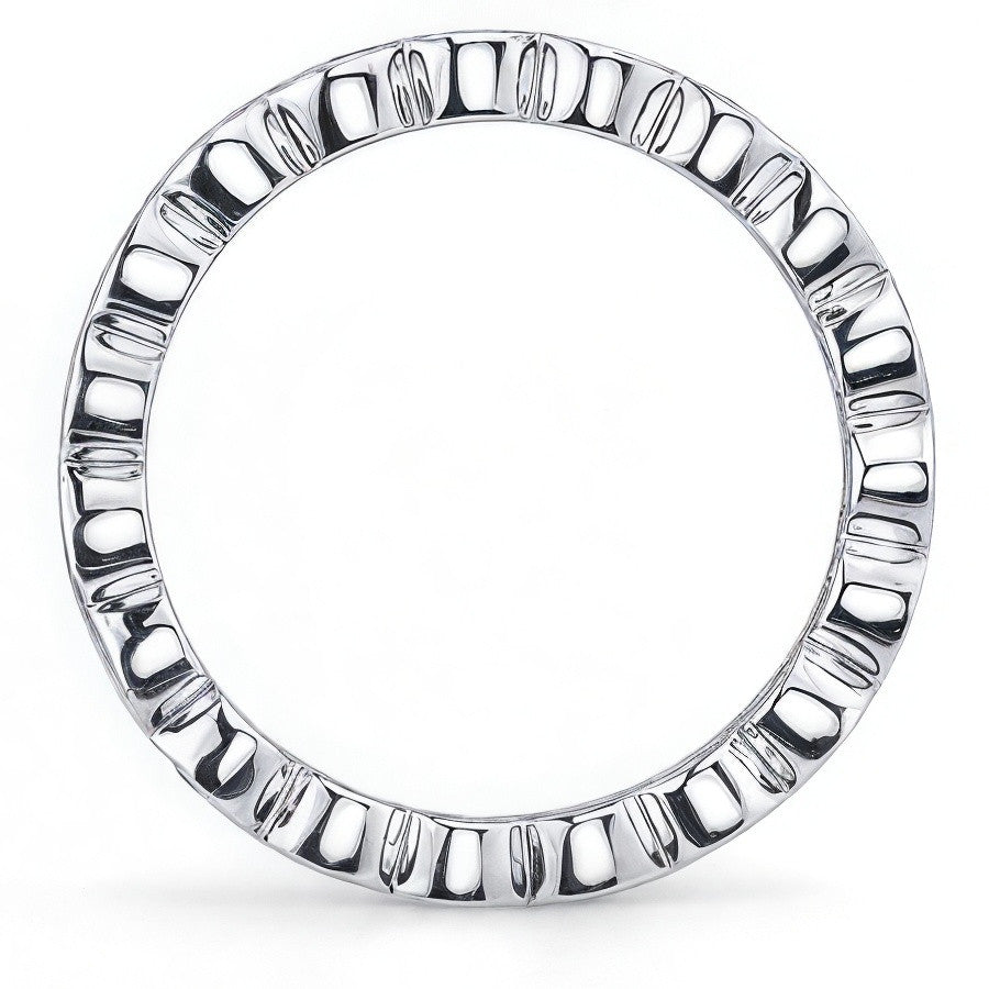 2.5mm Moissanite Round Bezel Eternity Ring