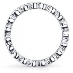 2.5mm Moissanite Round Bezel Eternity Ring