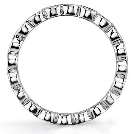 2mm Moissanite Round Bezel Eternity Ring
