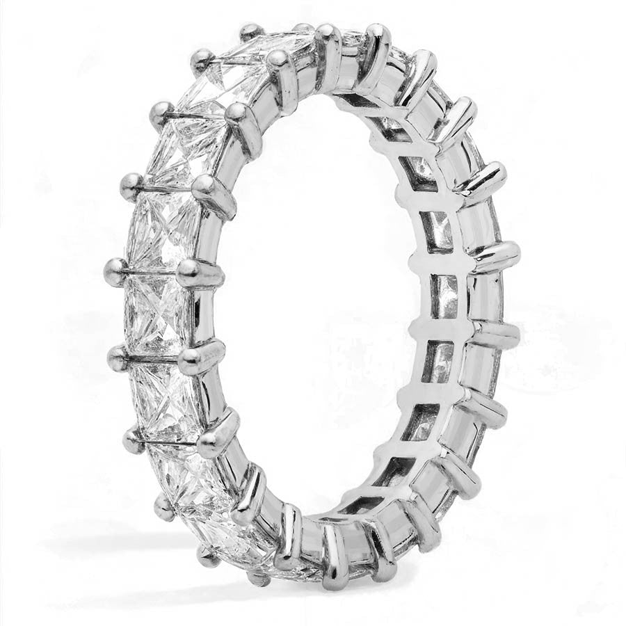 2.5mm Princess Moissanite Shared Prong Eternity Ring