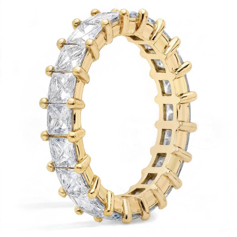 2.5mm Princess Moissanite Shared Prong Eternity Ring