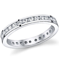 2.0mm Moissanite Round Channel Eternity Ring