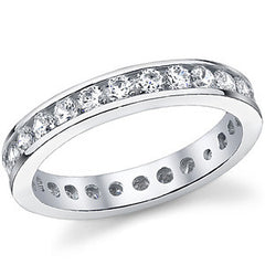 2.5mm Moissanite Round Channel Eternity Ring