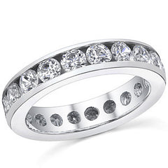 3.5mm Moissanite Round Channel Eternity Ring