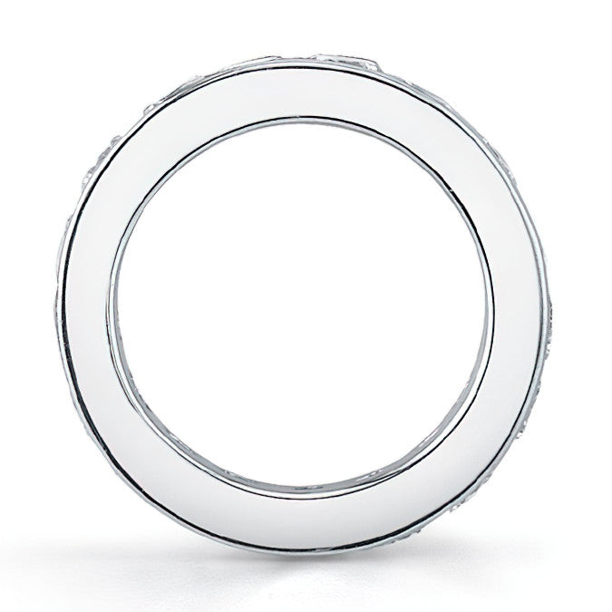 4.0mm Moissanite Round Channel Eternity Ring