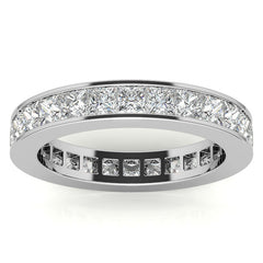 2.5mm Moissanite Princess Channel Eternity Ring