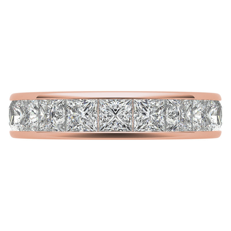 3.5mm Moissanite Princess Channel Eternity Ring