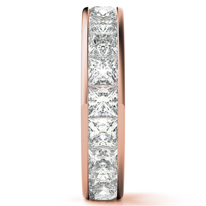 3.5mm Moissanite Princess Channel Eternity Ring