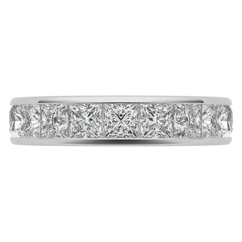 3.5mm Moissanite Princess Channel Eternity Ring