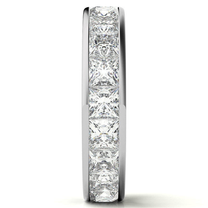 3.5mm Moissanite Princess Channel Eternity Ring