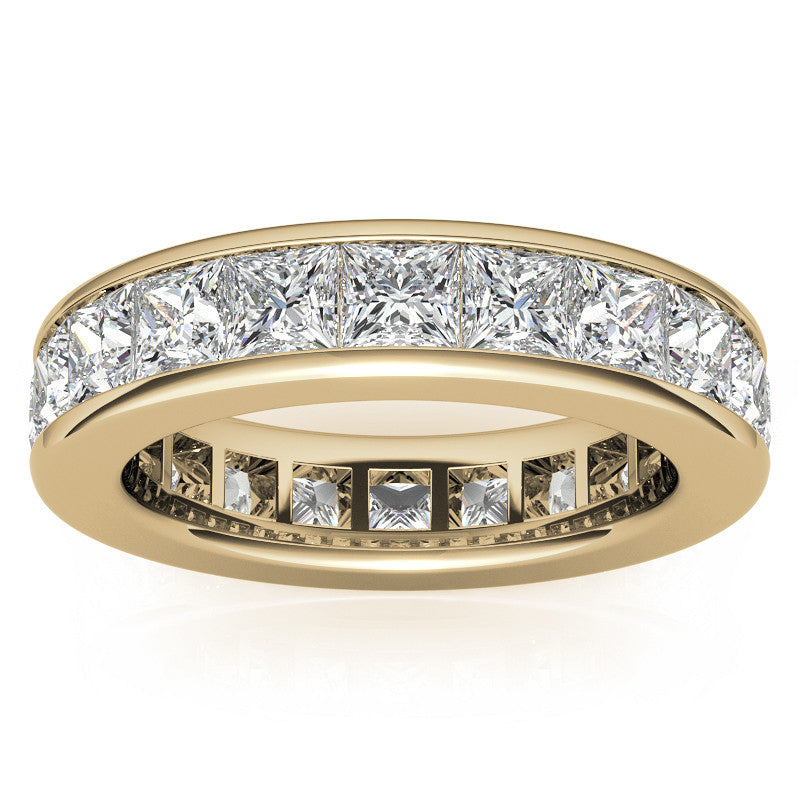 3.5mm Moissanite Princess Channel Eternity Ring
