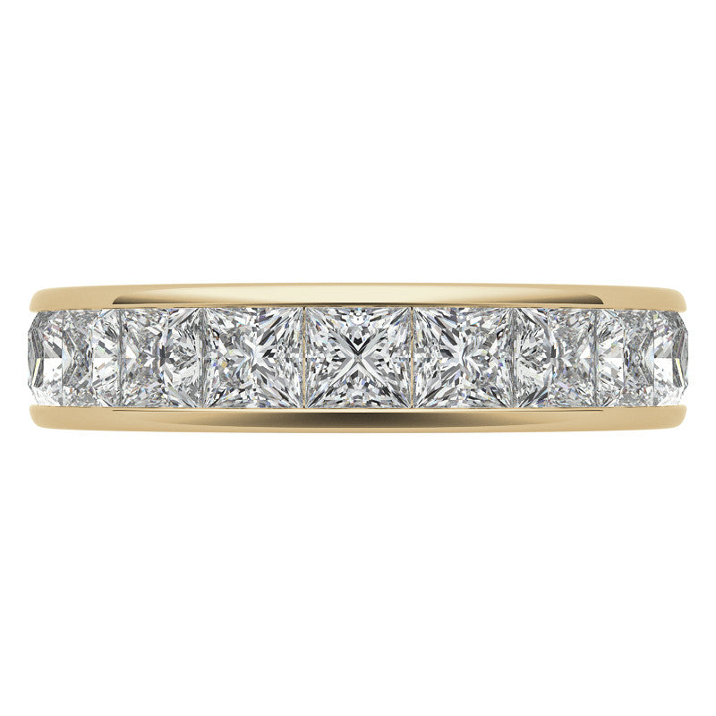 3.5mm Moissanite Princess Channel Eternity Ring