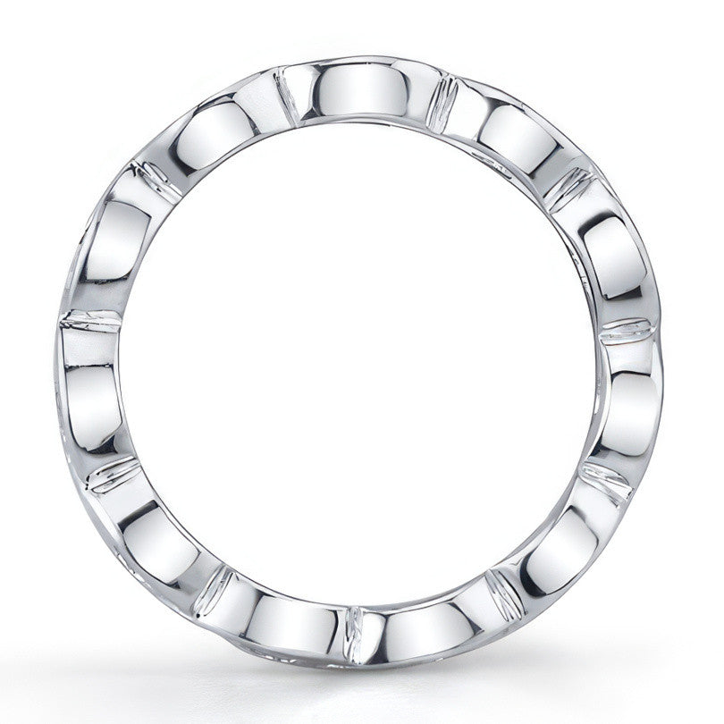 2.25mm Round Brilliant Moissanite Figure-8 Eternity Ring