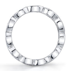 2.25mm Round Brilliant Moissanite Figure-8 Eternity Ring