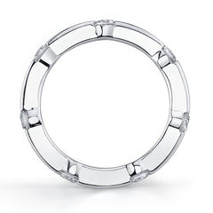 Moissanite Round Bar Eternity Ring