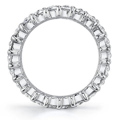 2.5mm Double Row Shared Prong Round Brilliant Moissanite Eternity Ring