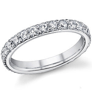 Moissanite Shared Prong Eternity Ring