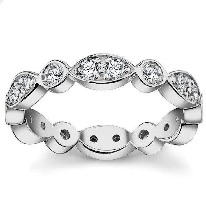 Round Brilliant Moissanite Stackable Eternity Ring (1.1ct)