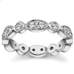 Round Brilliant Moissanite Stackable Eternity Ring (1.1ct)