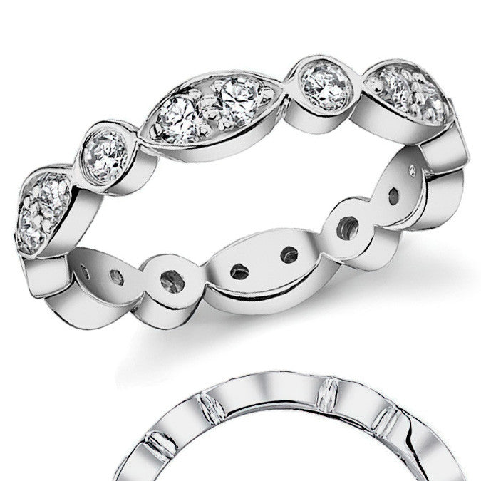 Round Brilliant Moissanite Stackable Eternity Ring (1.1ct)