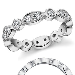 Round Brilliant Moissanite Stackable Eternity Ring (1.1ct)
