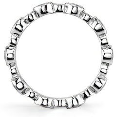 Moissanite Round Bezel Eternity Ring
