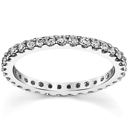 Moissanite Shared Prong Eternity Ring (1.7mm)