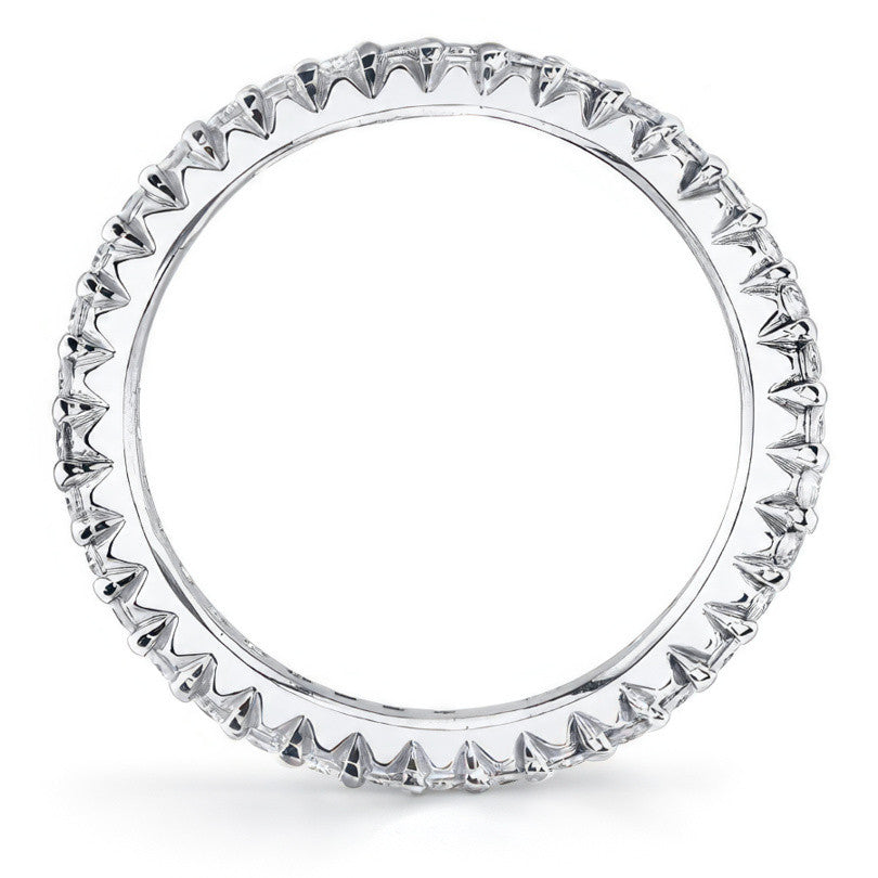 Round Brilliant Moissanite Shared Prong Eternity Ring (1.3mm)