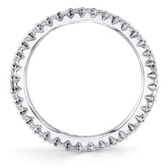 Round Brilliant Moissanite Shared Prong Eternity Ring (1.3mm)