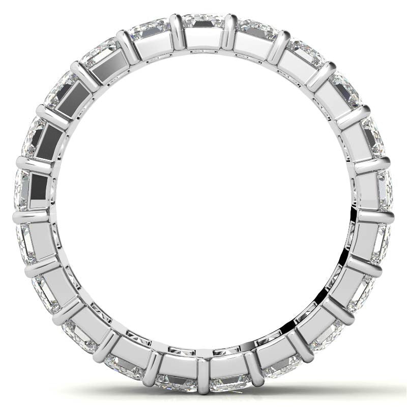 5x3mm Emerald Moissanite Eternity Ring