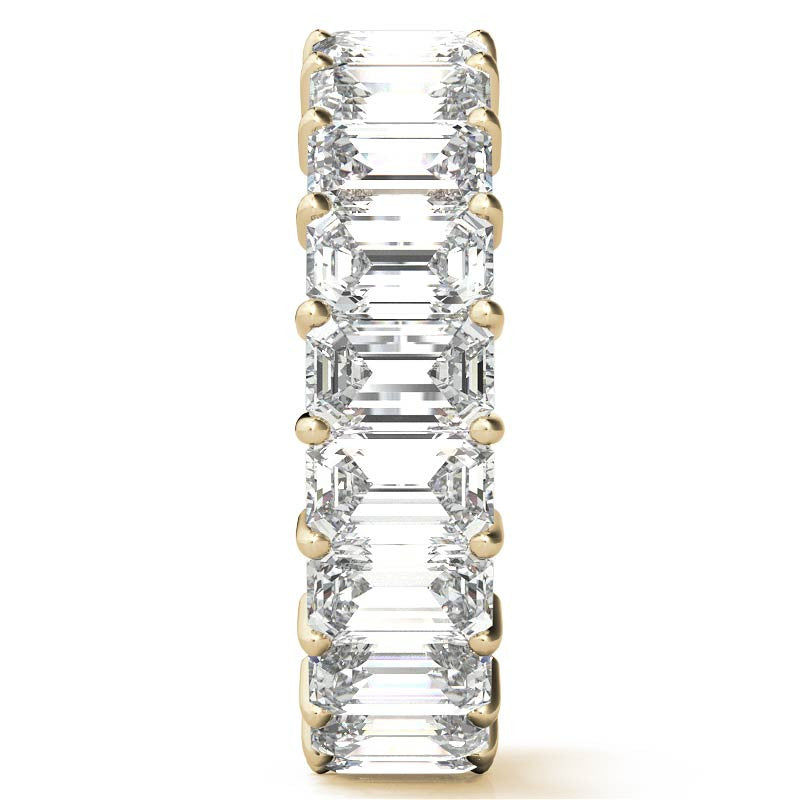 5x3mm Emerald Moissanite Eternity Ring