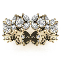 Round Brilliant and Marquise Moissanite Eternity Ring