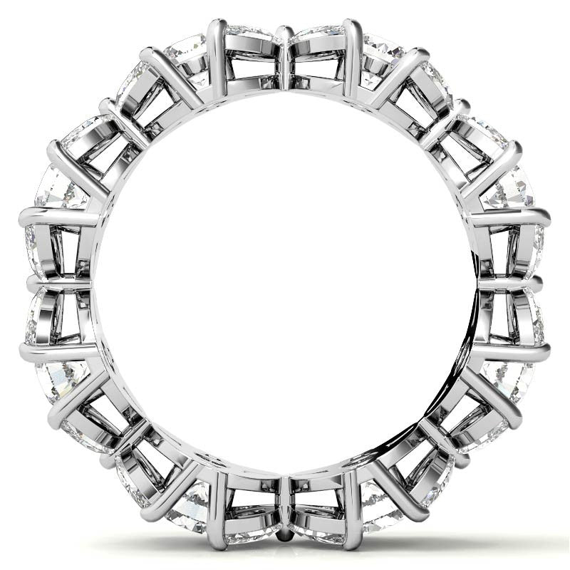 Round Brilliant and Marquise Moissanite Eternity Ring