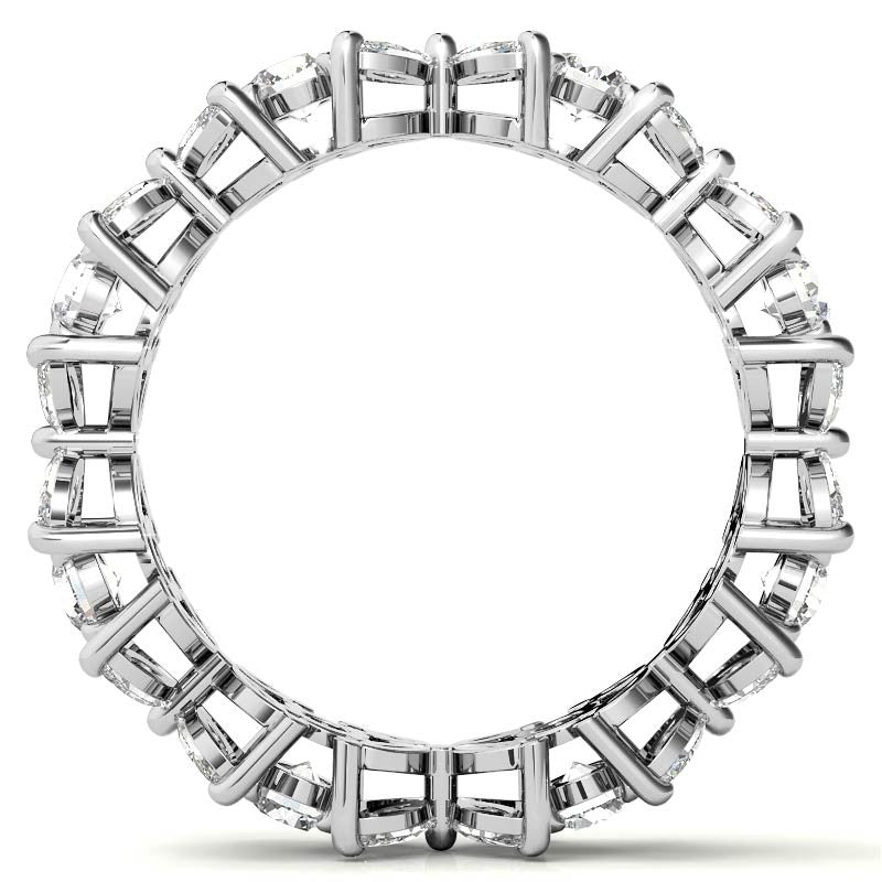 Round and Marquise Moissanite Eternity Ring