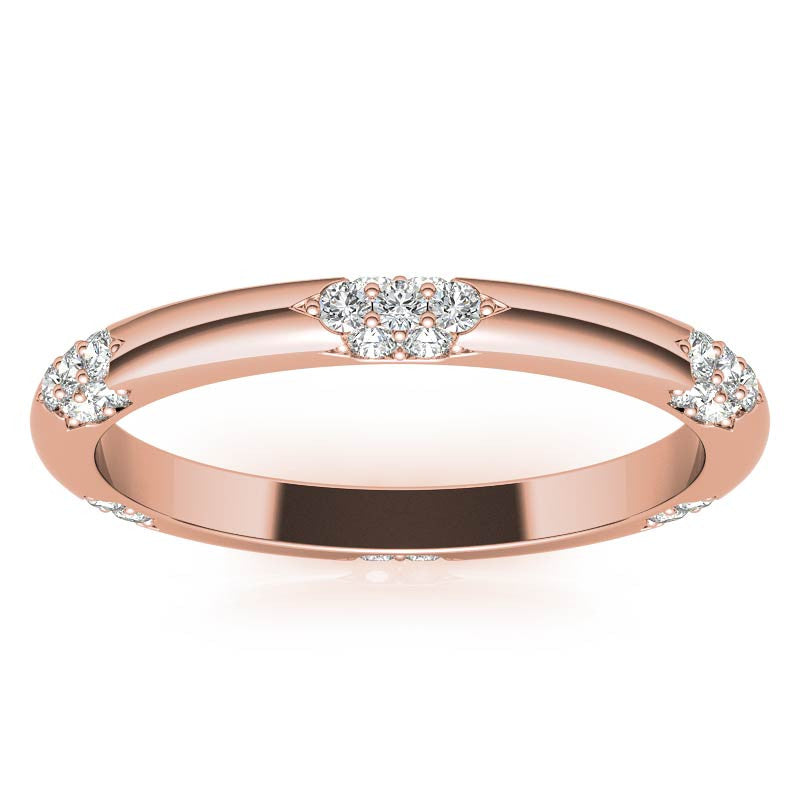 Lace Detail Moissanite Eternity Ring